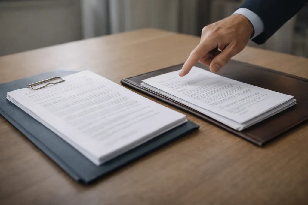 Preparación de cita en notaría de Barcelona para formalizar una pareja estable