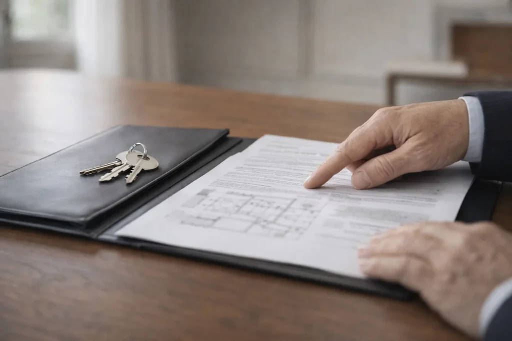 Documentación y llaves en una donación de vivienda en Cataluña