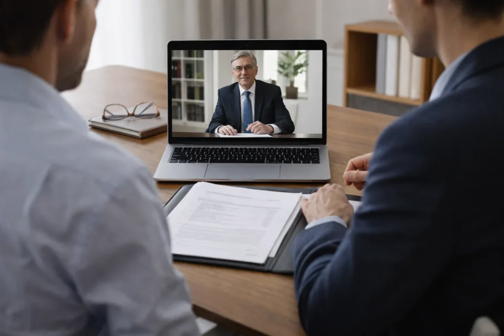 Videoconferencia para constituir una empresa