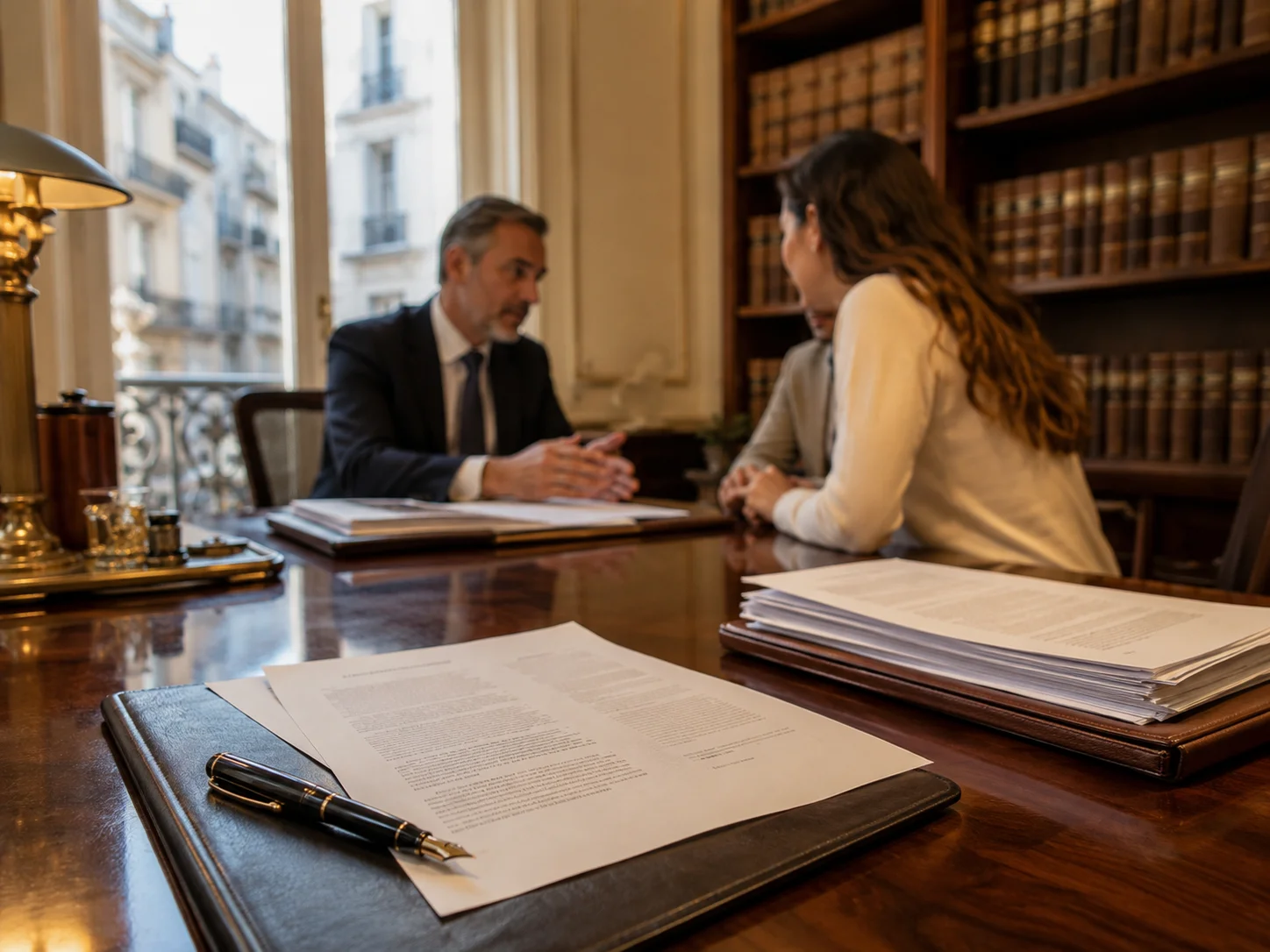 Revisión de documentación hipotecaria en notaría